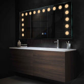 LED Spiegel Rechteckig | Touch-Schalter | Anti-Beschlag-Funktion | Warmweißes Licht - Reyze Seria Salono Model 6